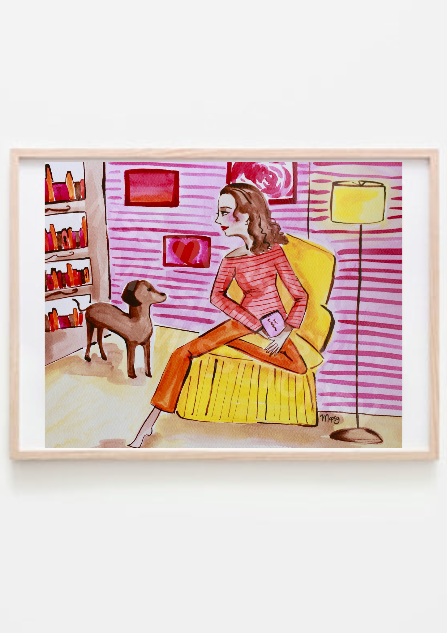 “Afternoon Reader” Miss Mopsy Art Print