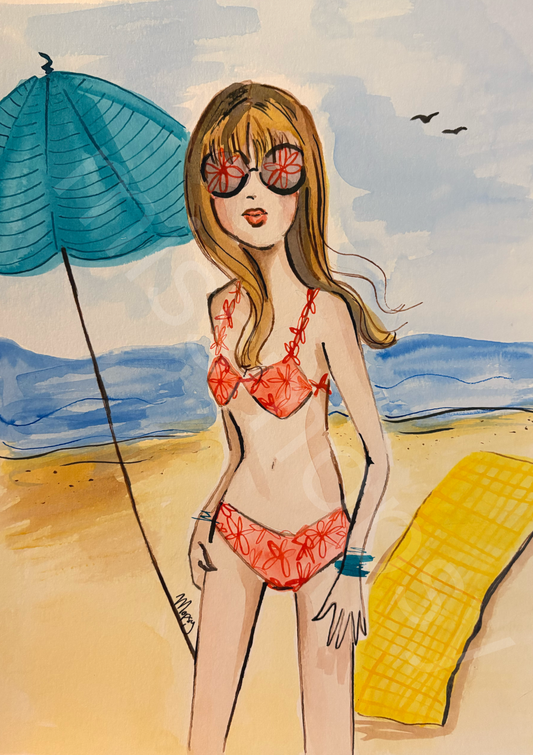 "Flowers by the Sea" Print