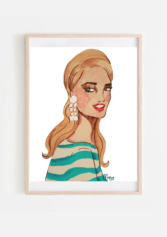 “Sneaky Girl” Miss Mopsy Art Print