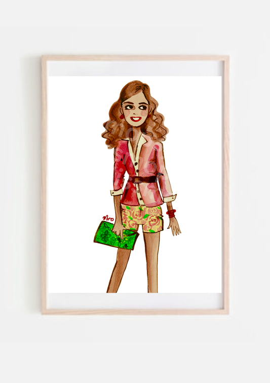 “Suzie Clutch” Miss Mopsy Art Print