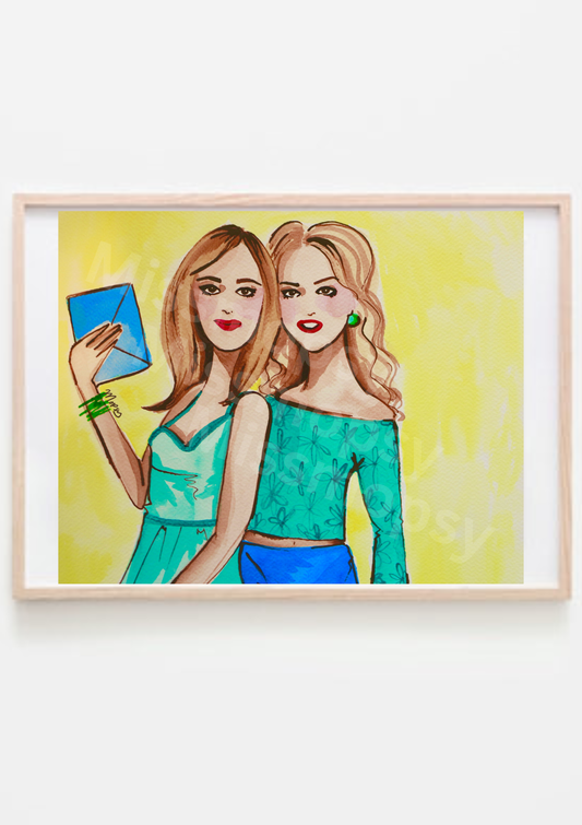 “Sister, Sister” Miss Mopsy Art Print
