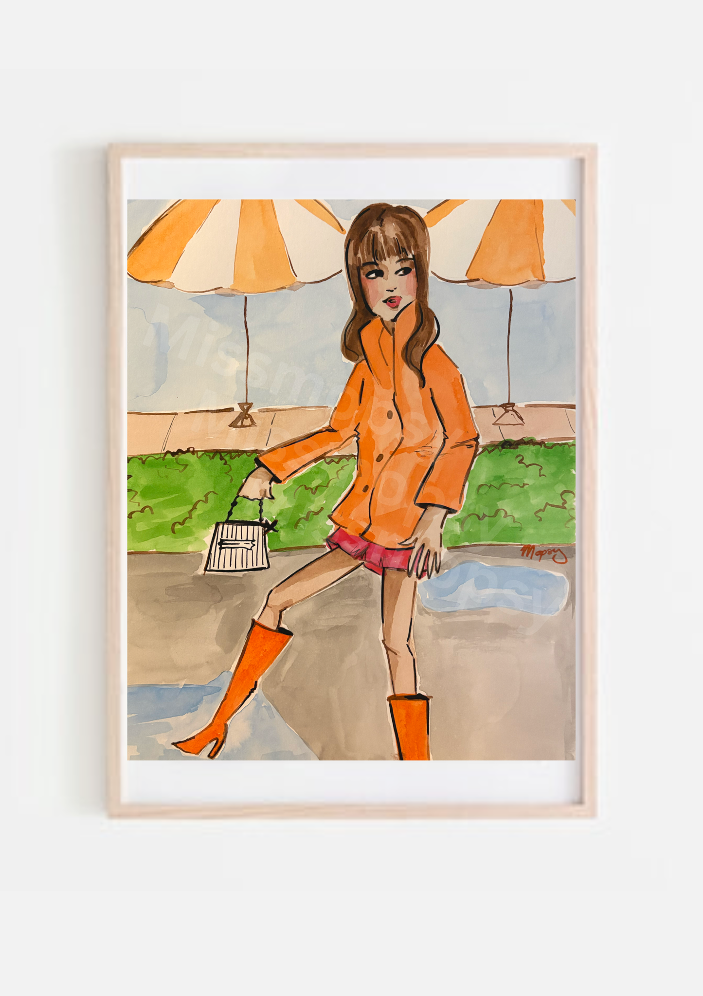 “Puddle Jumper” Miss Mopsy Art Print