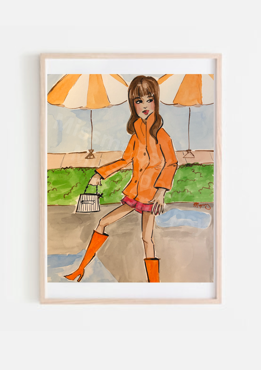 “Puddle Jumper” Miss Mopsy Art Print
